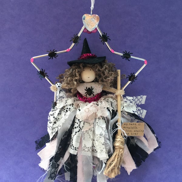 Witch In A Star Decoration - Kitchen Witch - Annabelle - Perfectly Imperfect