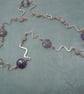 Handmade Fluorite & Rose Quartz wavy necklace - Image 4