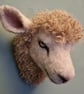 Lifesize  needle felted  and hand stitched faux sheep head  - Image 4