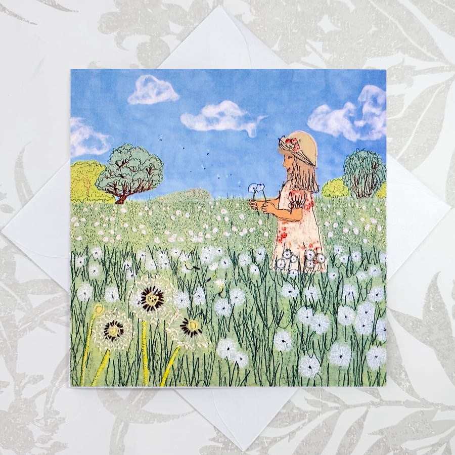 Birthday card - dandelion