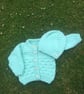 Mint cardigan & matching bonnet  - Image 1