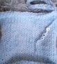 Cosy and Soft, Hand Knitted Baby Dummy Square Comforter, - Image 3