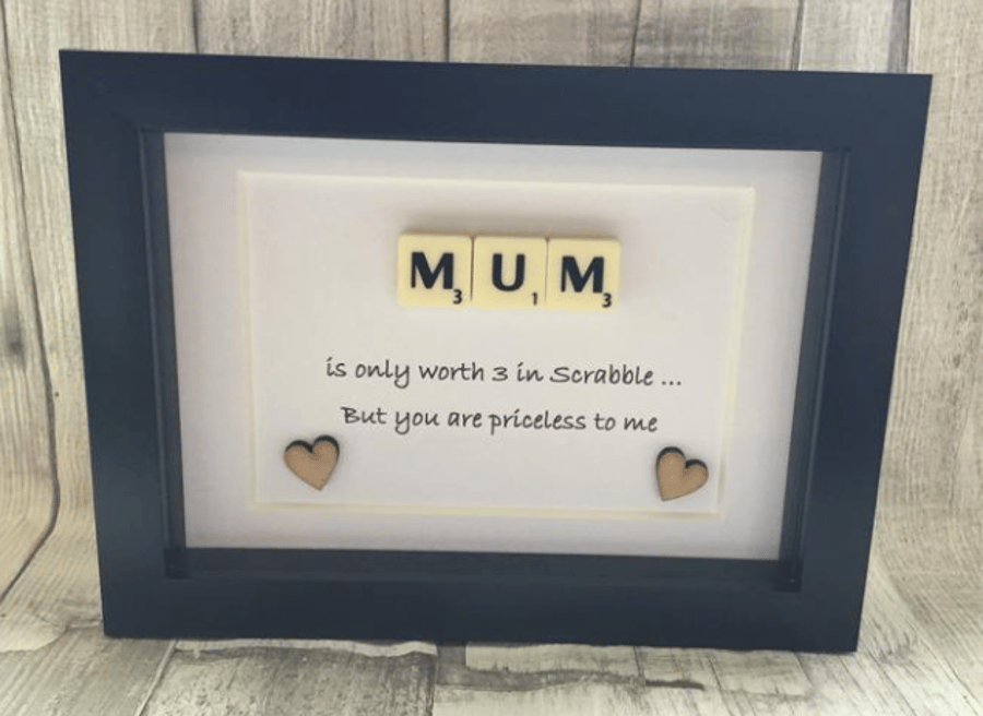 Mother’s Day Scrabble Frame Gift, Birthday Gift - Mother Mum Mummy Mom Mommy