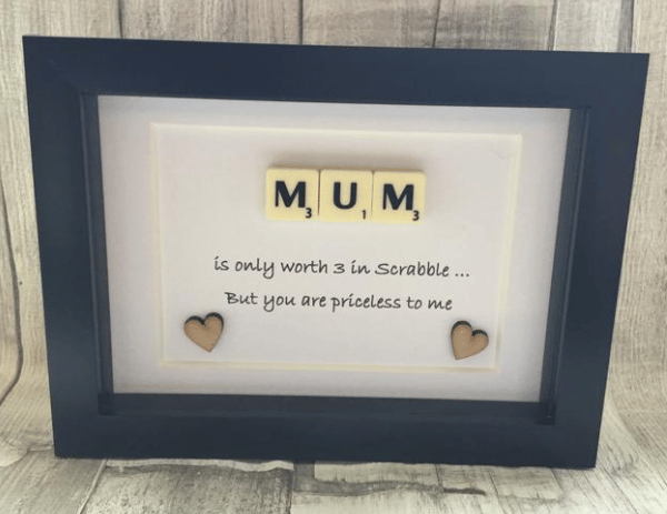 Mother’s Day Scrabble Frame Gift, Birthday Gift - Mother Mum Mummy Mom Mommy