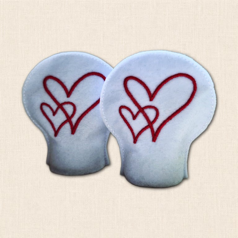 Hearts Tealight Covers - Love Heart Felt Home Decor