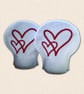 Hearts Tealight Covers - Love Heart Felt Home Decor