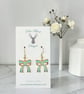 Charm Earrings - Turquoise Bow - Image 1
