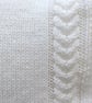 Cushion cover white hand knit - Image 3