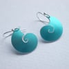 Shell earrings in turquoise