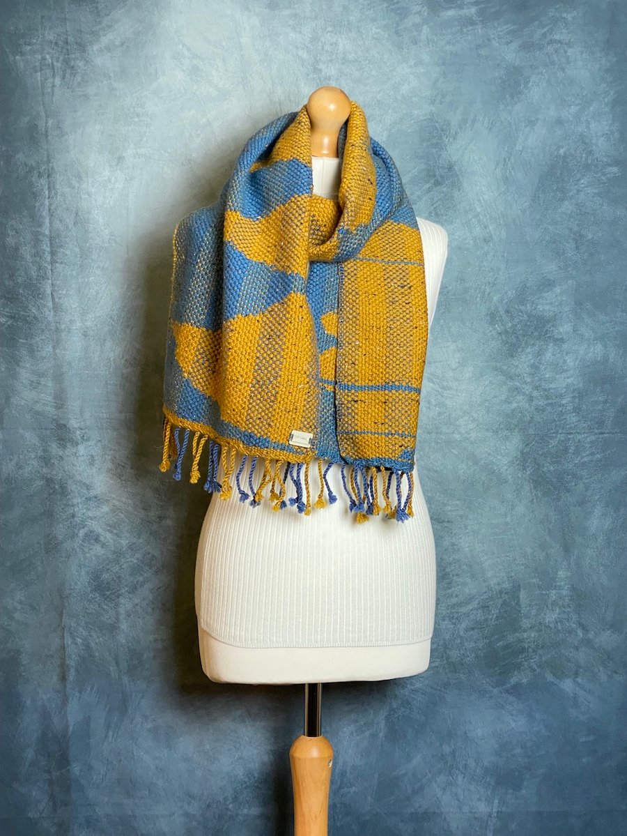 Dunes, extra long handwoven scarf