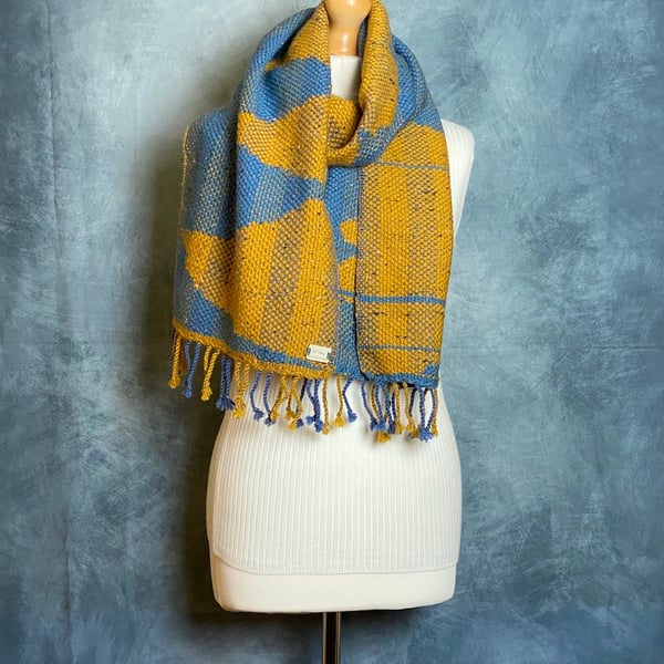 Dunes, extra long handwoven scarf