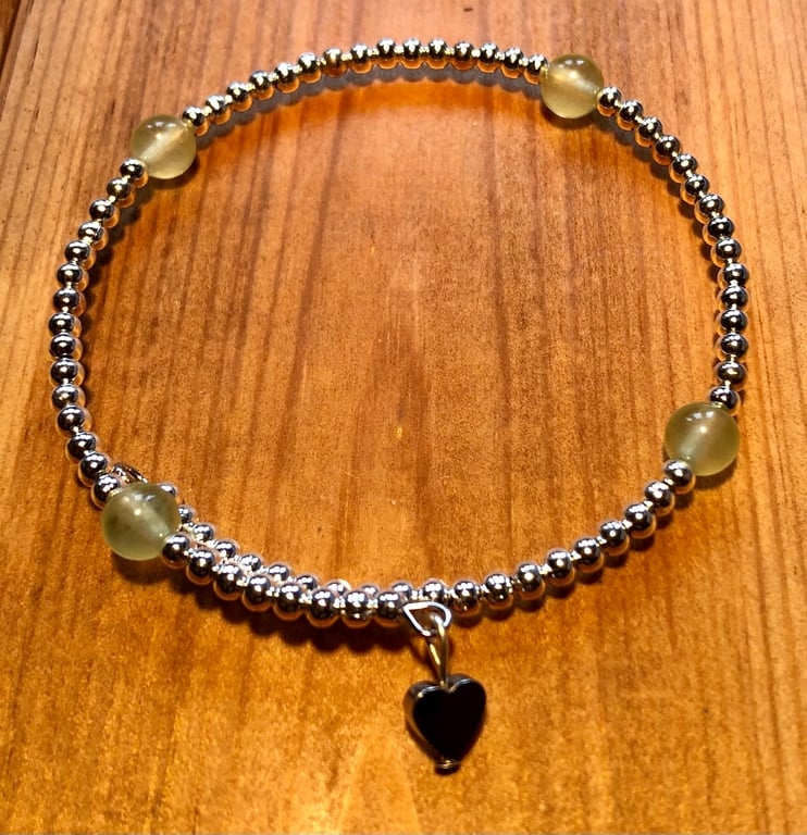 Grape chalcedony memory wire bracelet