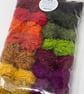 Small Autumn Shades Mohair Boucle Loop Wool Yarn Selection Pack for Wet Felting - Image 4