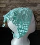 Crochet Flower Bandana - Mint Green