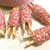 10mts Fine Red And White Bakers Twine 