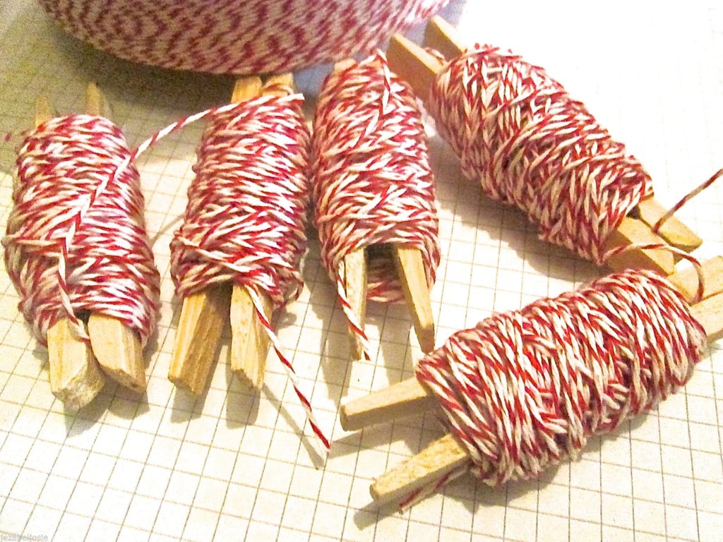 10mts Fine Red And White Bakers Twine 