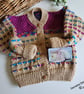Hand Knitted Designer Girl's Cardigan 18 - 24  months  - Image 6