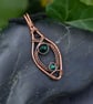 Copper Wire Wrapped Pointed Drop Pendant - Choice of Colours - Image 3