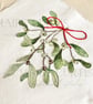 Festive Mistletoe Linen Embroidery Kit - Image 1