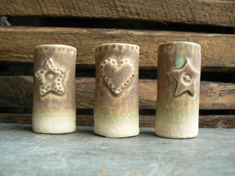 Heart and Star Vases