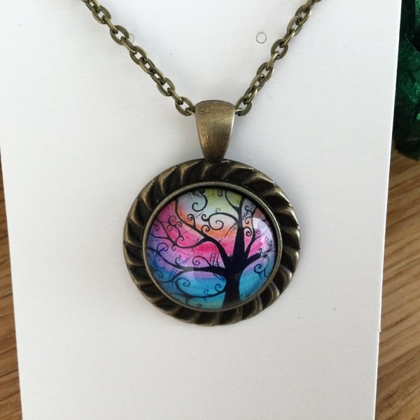 Tree of Life Cabochon Necklace