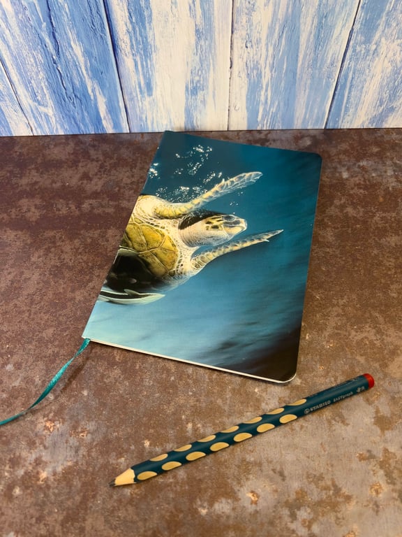 Notebook, Marine themed, A5 (ish), made from up-cycled and recycled materials.