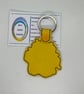 Embroidered Honey comb Bee Keyring Yellow - Image 2