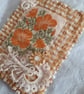 Golden marigolds textile brooch  - Image 9