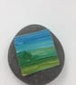 Hand painted anodised aluminium landscape brooch  - Image 1