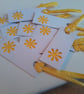 gift tags.  yellow flower gift tags. 10 gift tags. Ref 169.  - Image 5