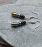 Coated Haematite  Drop Earrings Silver Plate