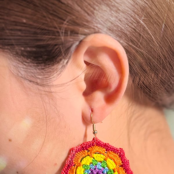 Mandala Microcrochet Earrings 