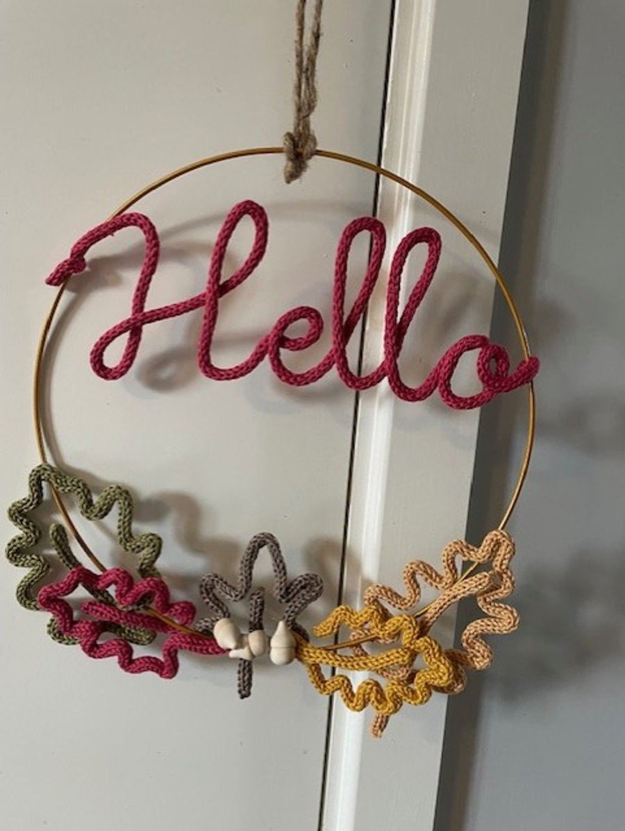 Knitted Wire Door Wreath