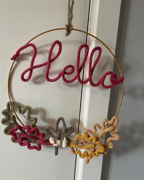 Knitted Wire Door Wreath