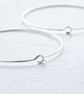 Handmade 925 Sterling Silver Large Hoop Earrings  - Image 3