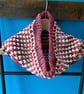 Chunky Hand Knitted Cowl - Scarf - Neck Warmer  in Shades of Pink - Image 2