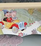 Wooden Wall Storage Shelf Made Using Vintage Noddy Design Retro Laura Ashley Pai - Image 10