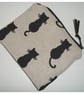 Black Cat Zipped Coin Credit Card Size Purse Cats - Image 2