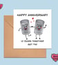 Tin anniversary card, happy tenth anniversary card with 2 tins - Image 5