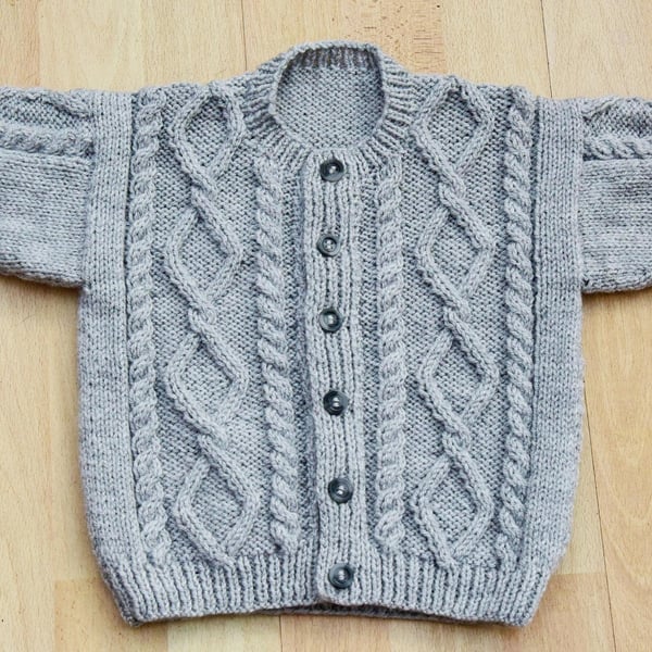 3 hand knitted cardigans