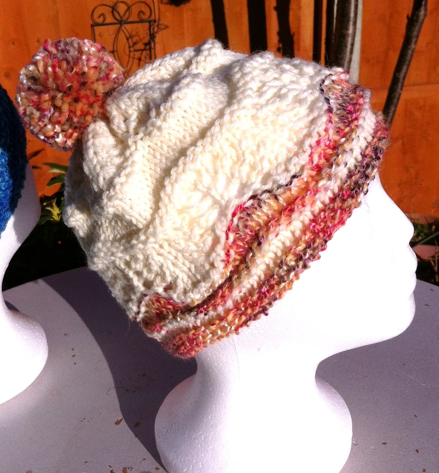 Pompom Hand Knitted Hat