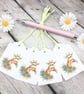 Floral Giraffe Gift Tags - set of 4 tags - Image 1