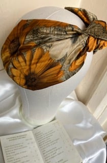 Sunflower - Wide 40s Style Turban Headband