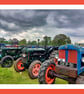  Vintage Tractors Greeting Card A5