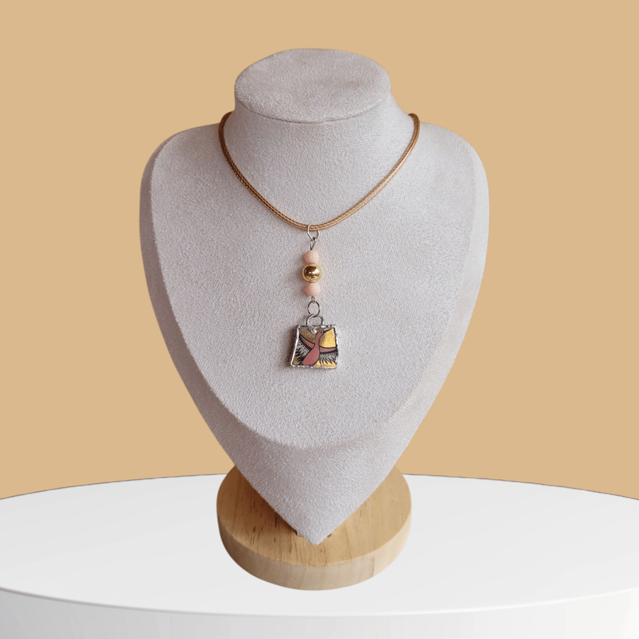 Ceramic Egyptian Pendant Necklace 