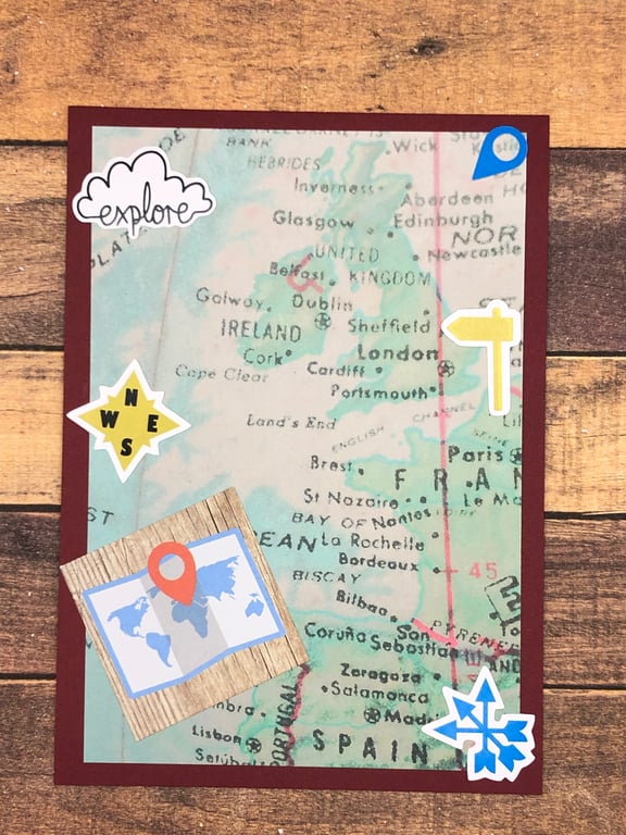 Travel themed card