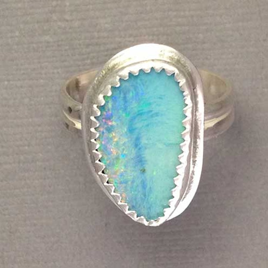 Opal and silver ring size M gifted