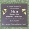 Engraved Black Granite Memorial Plaque Flat Grave Stone Grass Marker Headstone