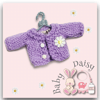 Reserved for Connor - Lavender Cardigan to fit Baby Daisy 