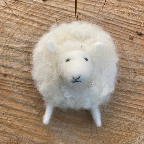 3D mini sheep wall plaque needle felted
